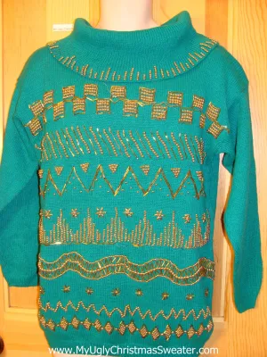 80s Style Bling Christmas Sweater