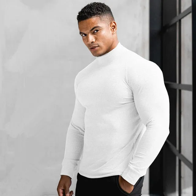 Aidase Quick dry Long sleeve Shirt Men Gym Fitness T-shirt Male Running Sport Bodybuilding Skinny Tee Tops Spring New Workout Clothing