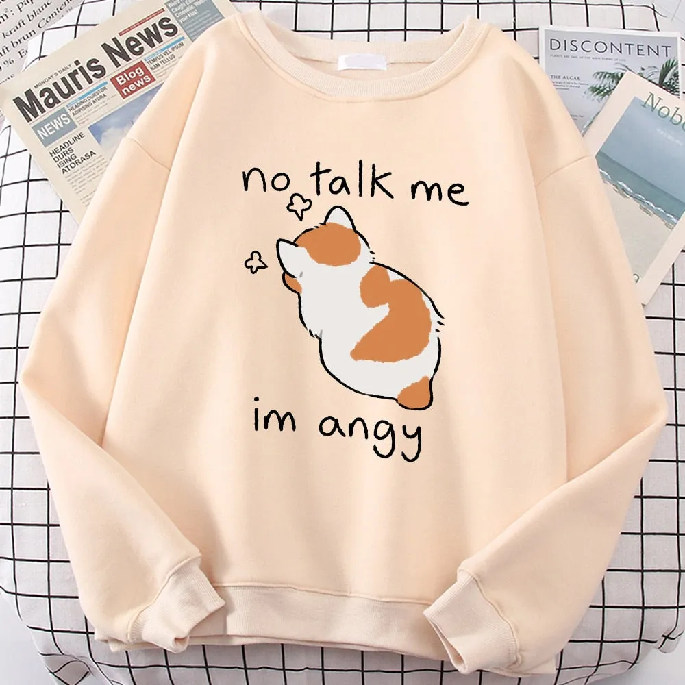 Angry Kitty Cat Sweatshirt