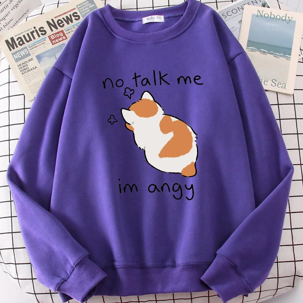 Angry Kitty Cat Sweatshirt