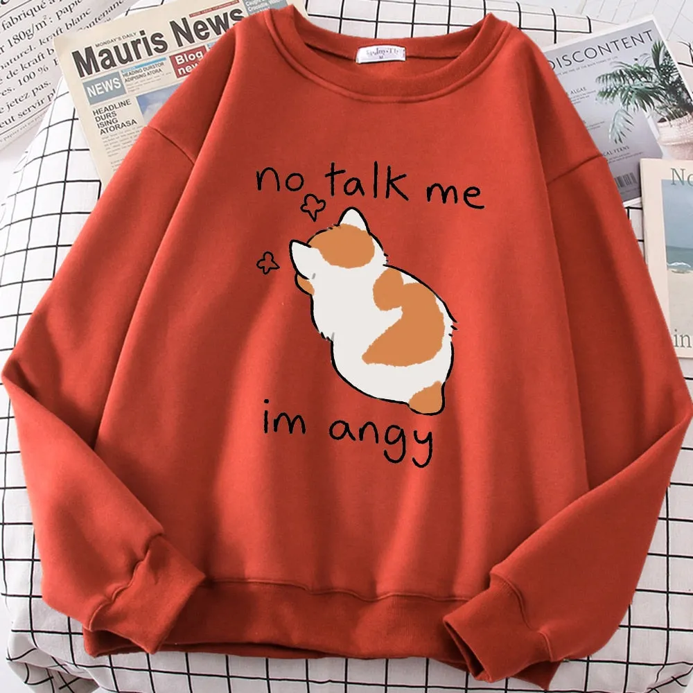 Angry Kitty Cat Sweatshirt