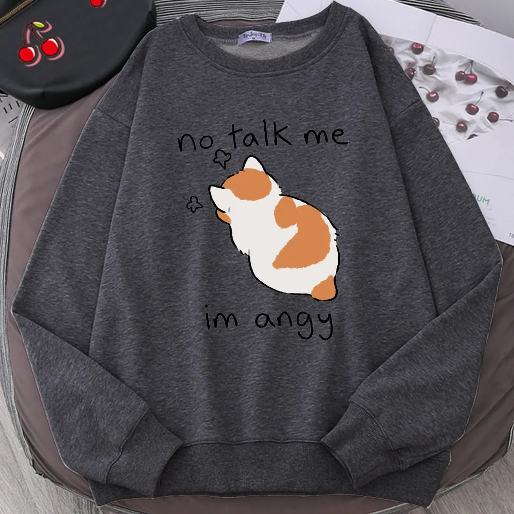 Angry Kitty Cat Sweatshirt