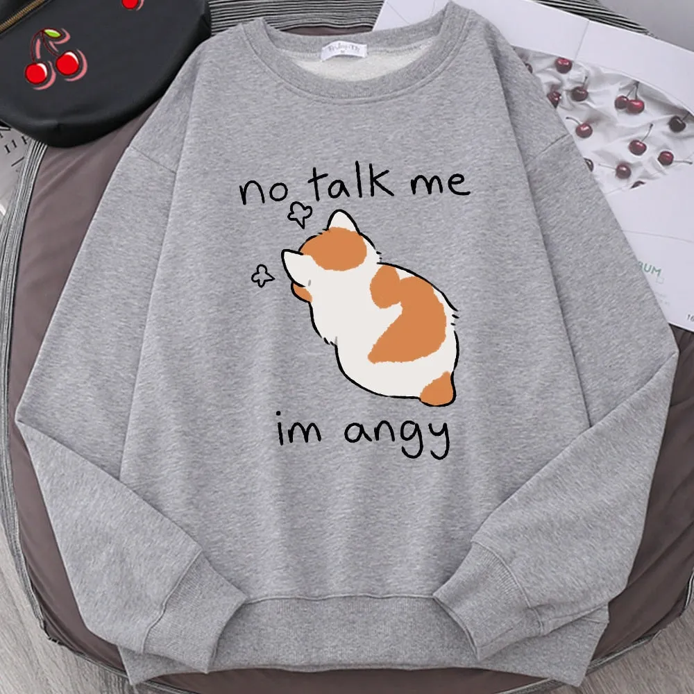 Angry Kitty Cat Sweatshirt