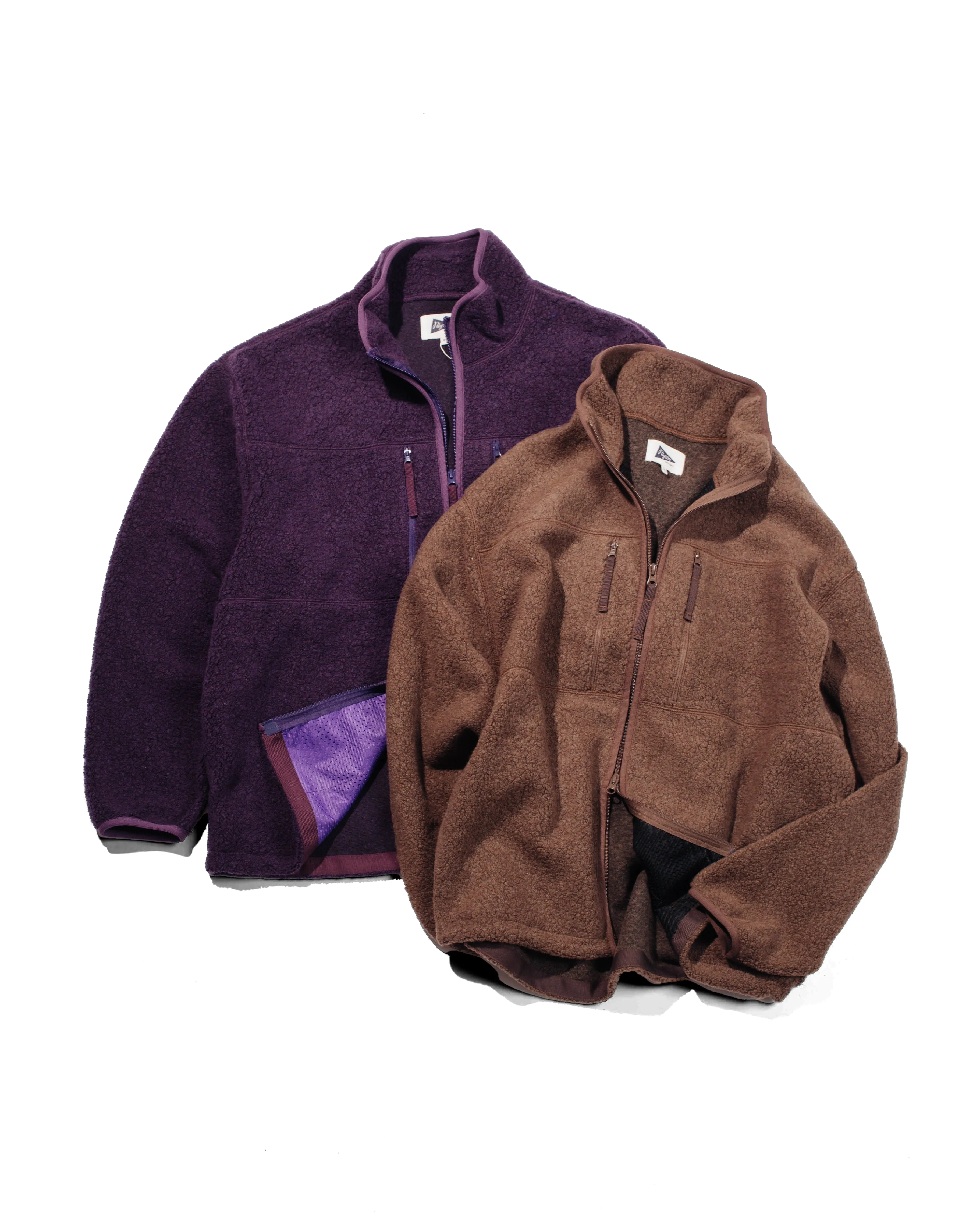 ANTONIO WOOL FLEECE JACKET - PURPLE