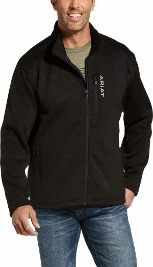 Ariat Men's Caldwell Full Zip Sweater, Charcoal