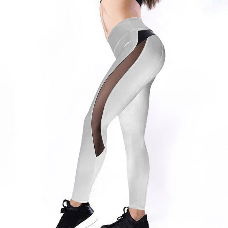 Ashore Shop Women Leggings Sexy Pants Push Up Fitness Gym Leggins Running Mesh Leggins Seamless Workout Pants Femme High Waist