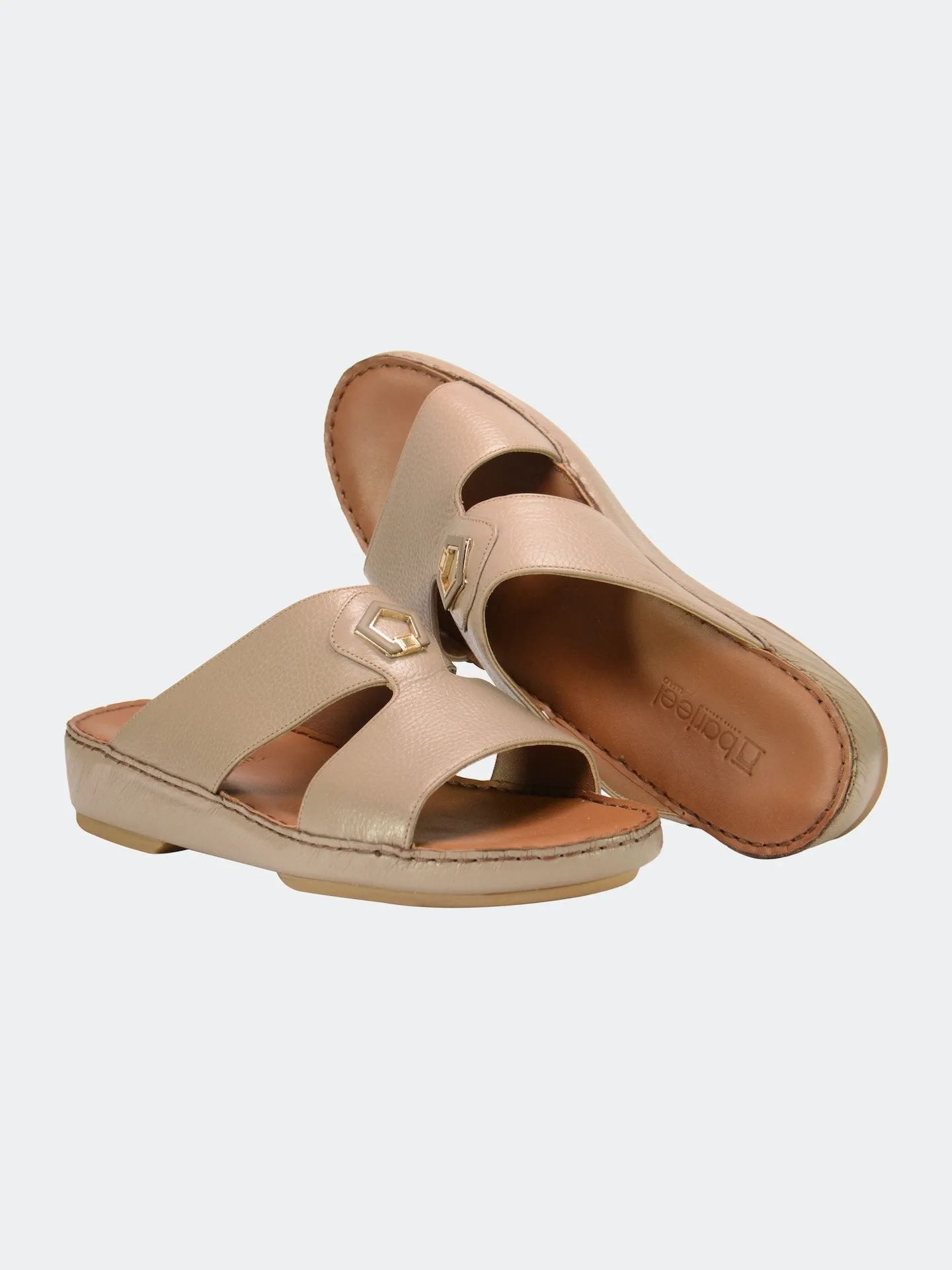 Barjeel Uno 004128 Diamond Buckle Arabic Leather Sandals