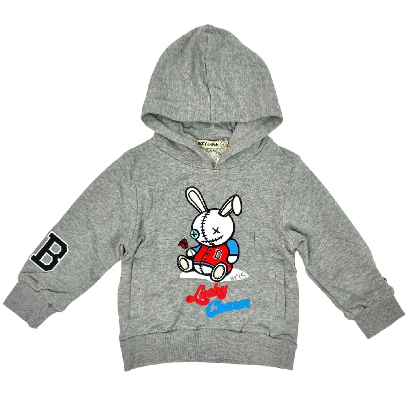 BKYS Lucky Charm Kid Puffed Printed Pullover Hoodie