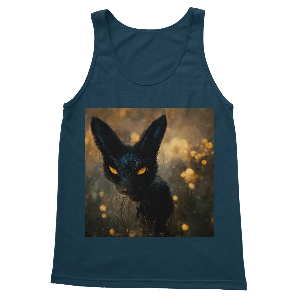 Black and Orange Kitty Cat Classic Adult Vest Top