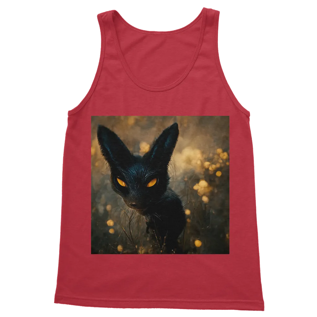 Black and Orange Kitty Cat Classic Adult Vest Top