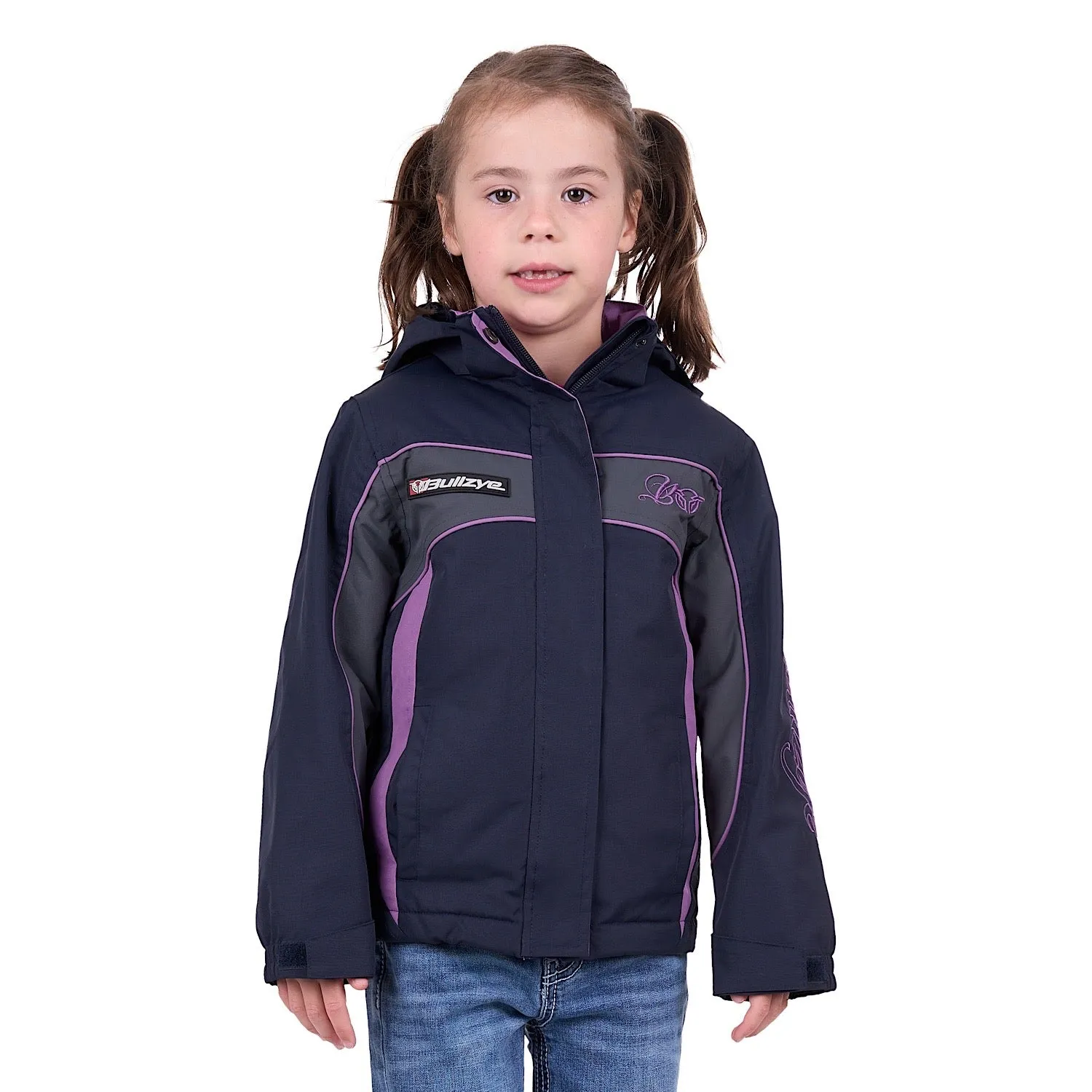 Bullzye Girl's Carla Jacket Dark Navy/Purple