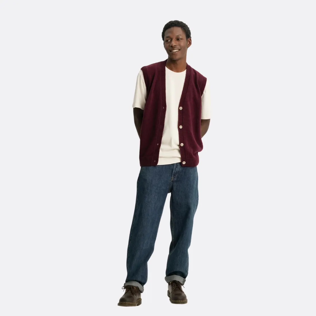 Burgundy Knitted Vest