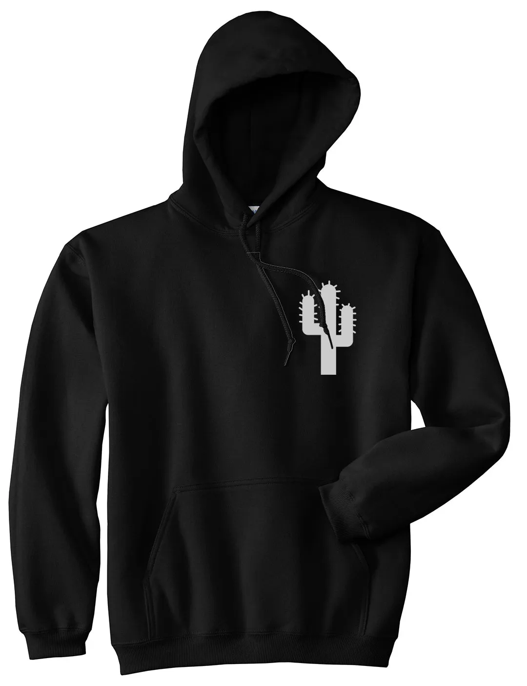 Cactus Logo Chest Mens Pullover Hoodie