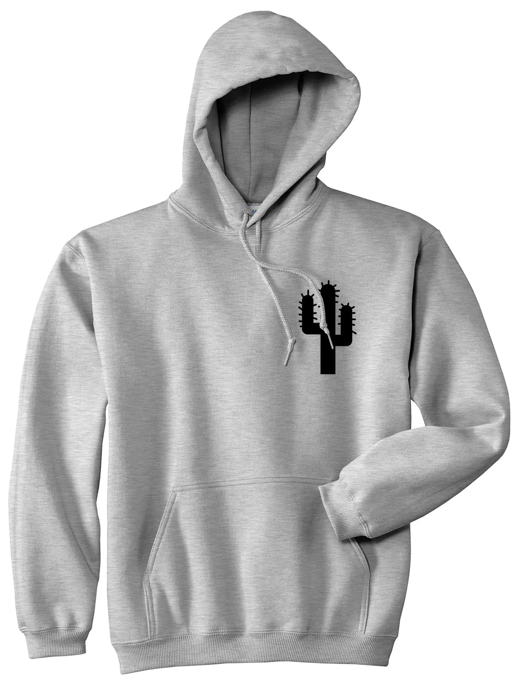 Cactus Logo Chest Mens Pullover Hoodie