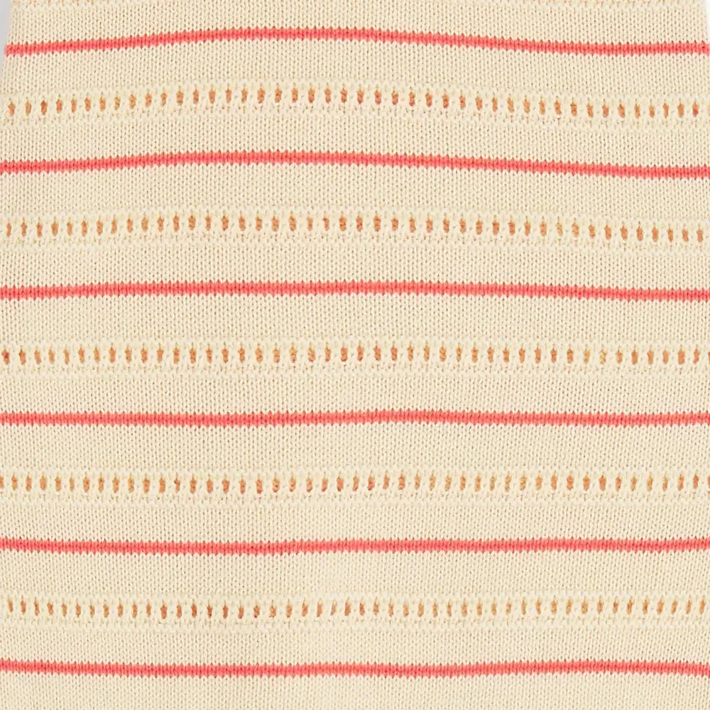 Cala - Coral Stripe Knit Baby & Kids Top