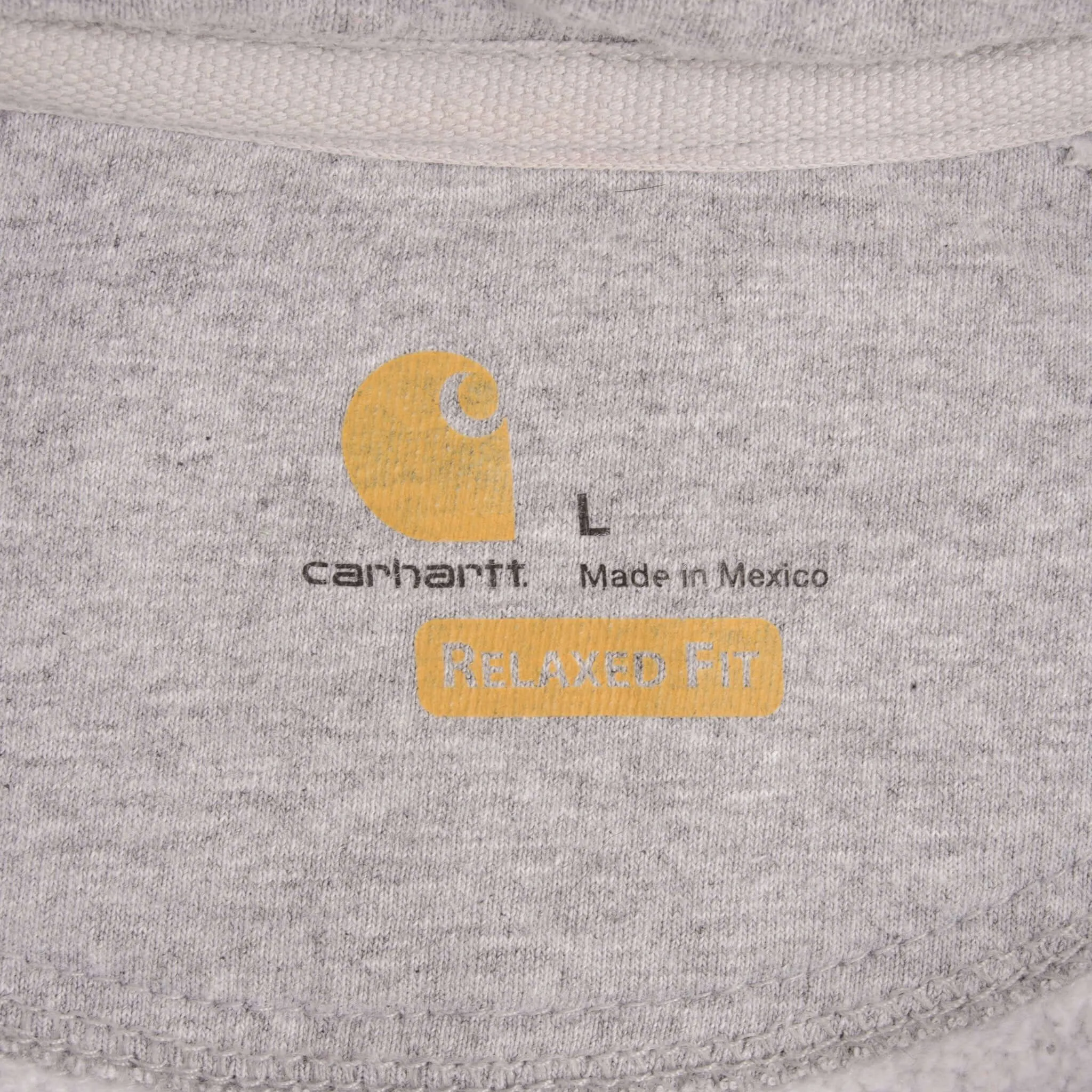 CARHARTT QUARTER ZIP GREY SWEATSHIRT SIZE LARGE