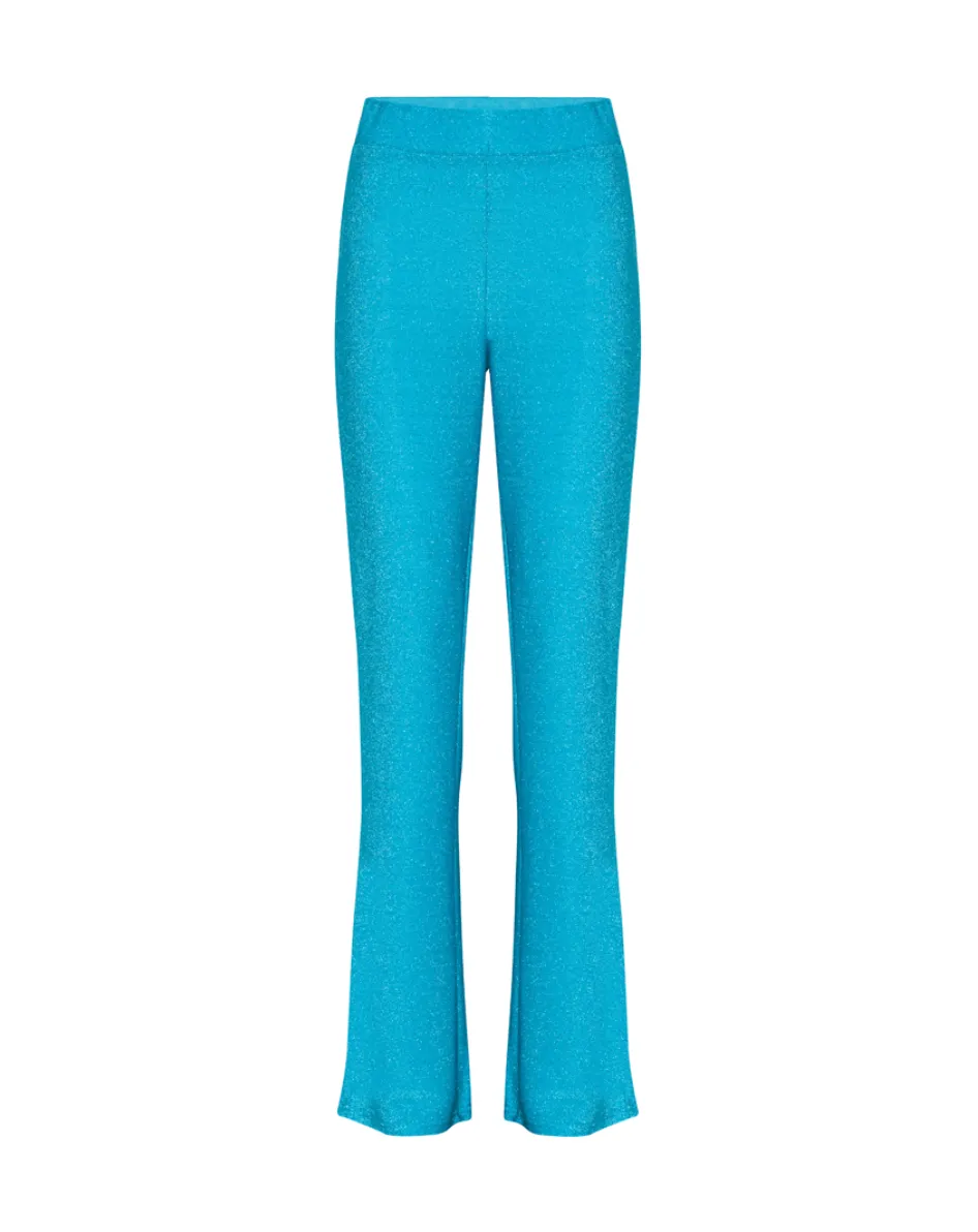 Cattia Trousers - Turquoise Glitter