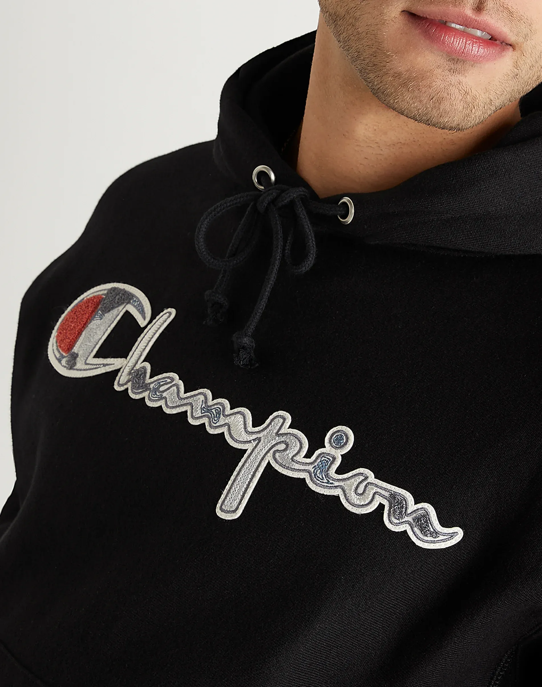 Champion Reverse Weave Pullover Hoodie, Chenille Logo