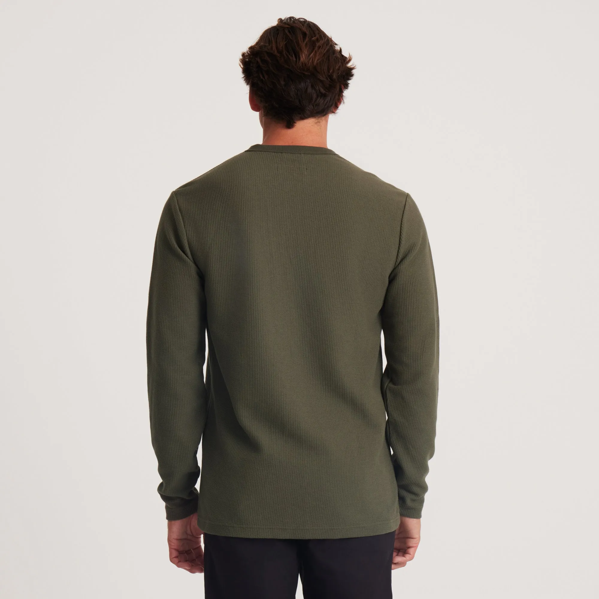 Companion Long Sleeve Thermal Henley - Military