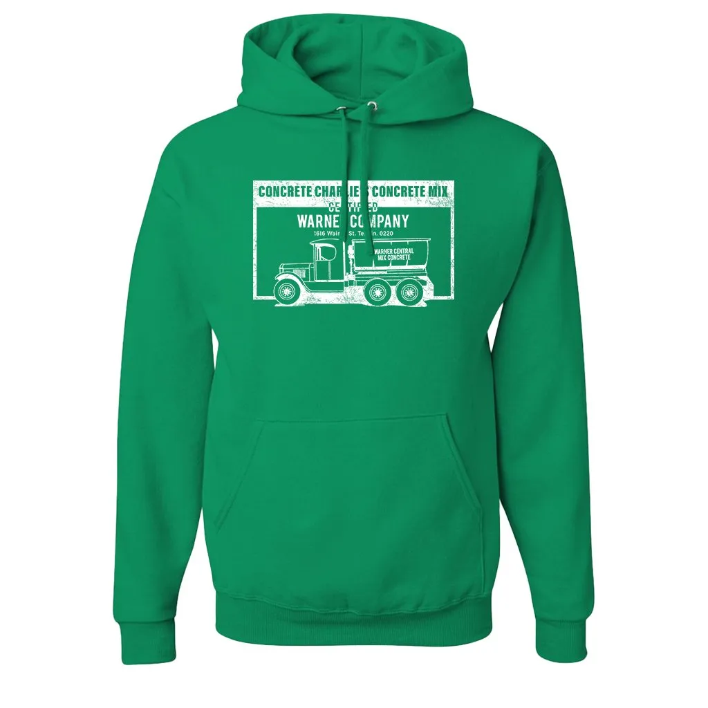 Concrete Charlie's Pullover Hoodie | Chuck's Concrete Mix Kelly Green Pull Over Hoodie