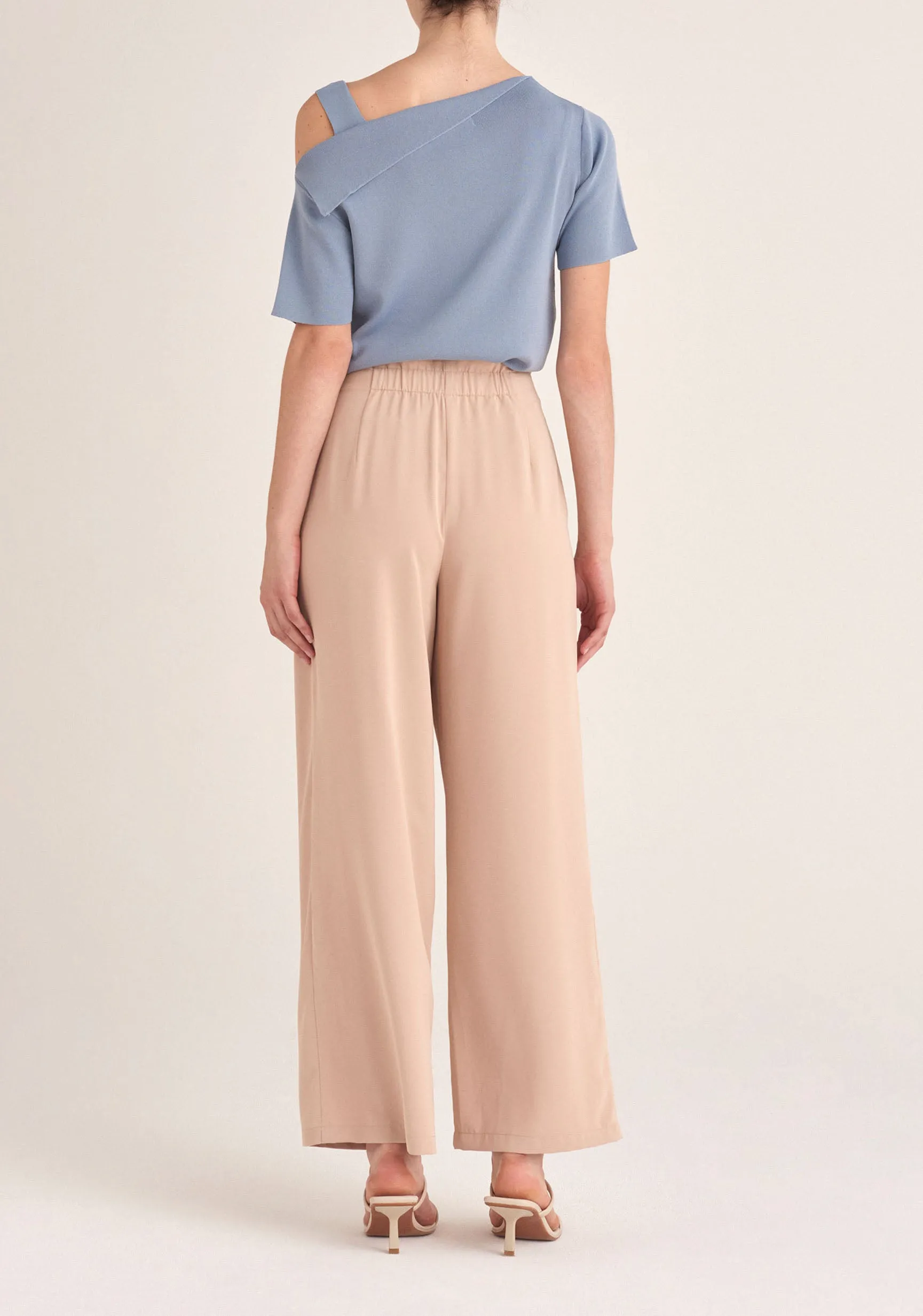 Contrasting Wide Leg Trousers