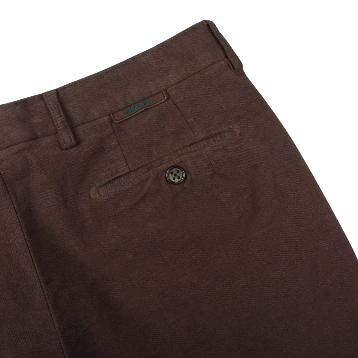 Dark Brown Cotton Moleskin Chinos