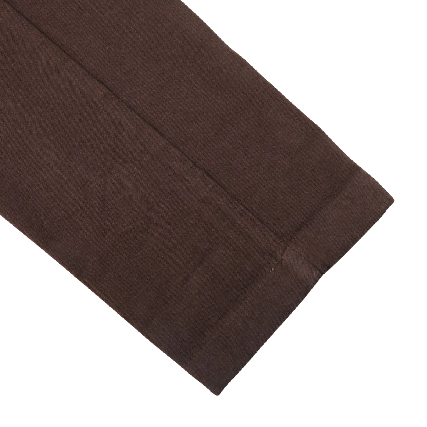 Dark Brown Cotton Moleskin Chinos