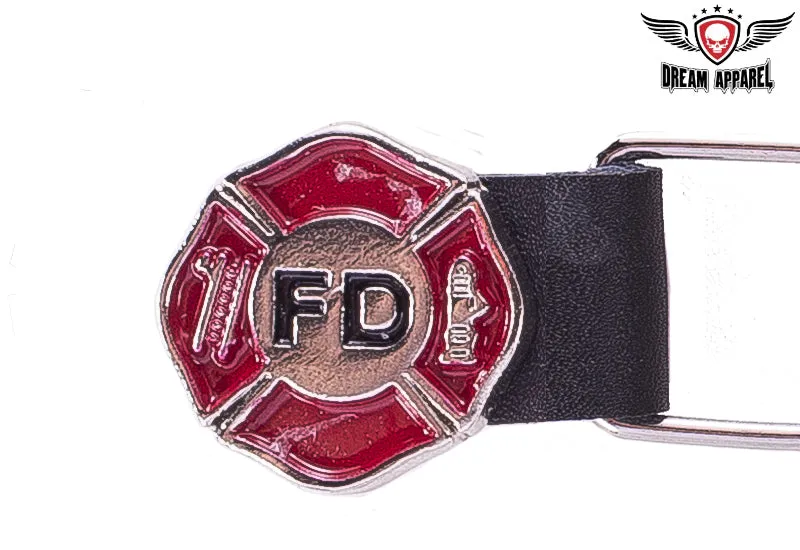 Double Chain Fire Department Logo Motorcycle Vest Extender