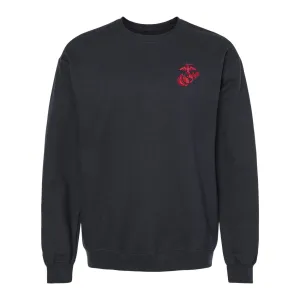 Eagle Globe and Anchor Crewneck Sweatshirt with Red Logo