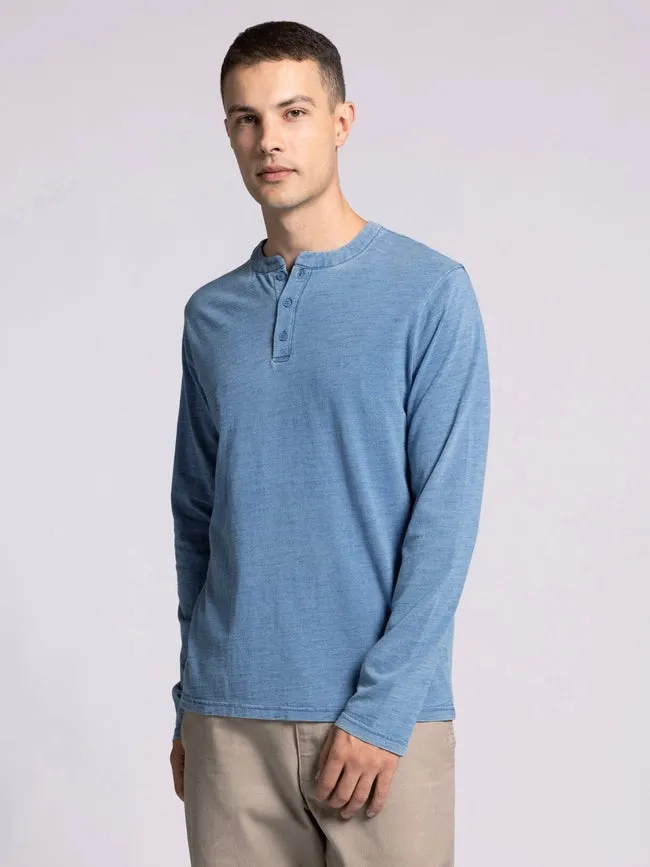 Earle Top - Long Sleeve Henley DENIM