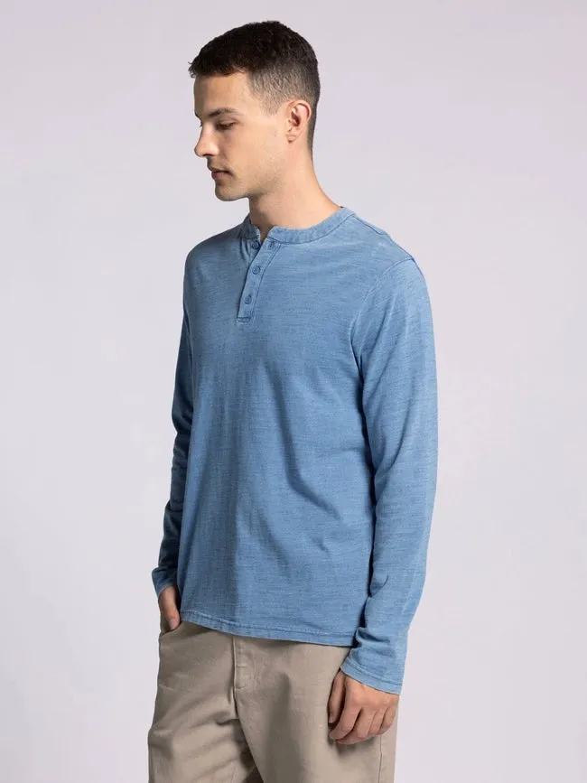 Earle Top - Long Sleeve Henley DENIM