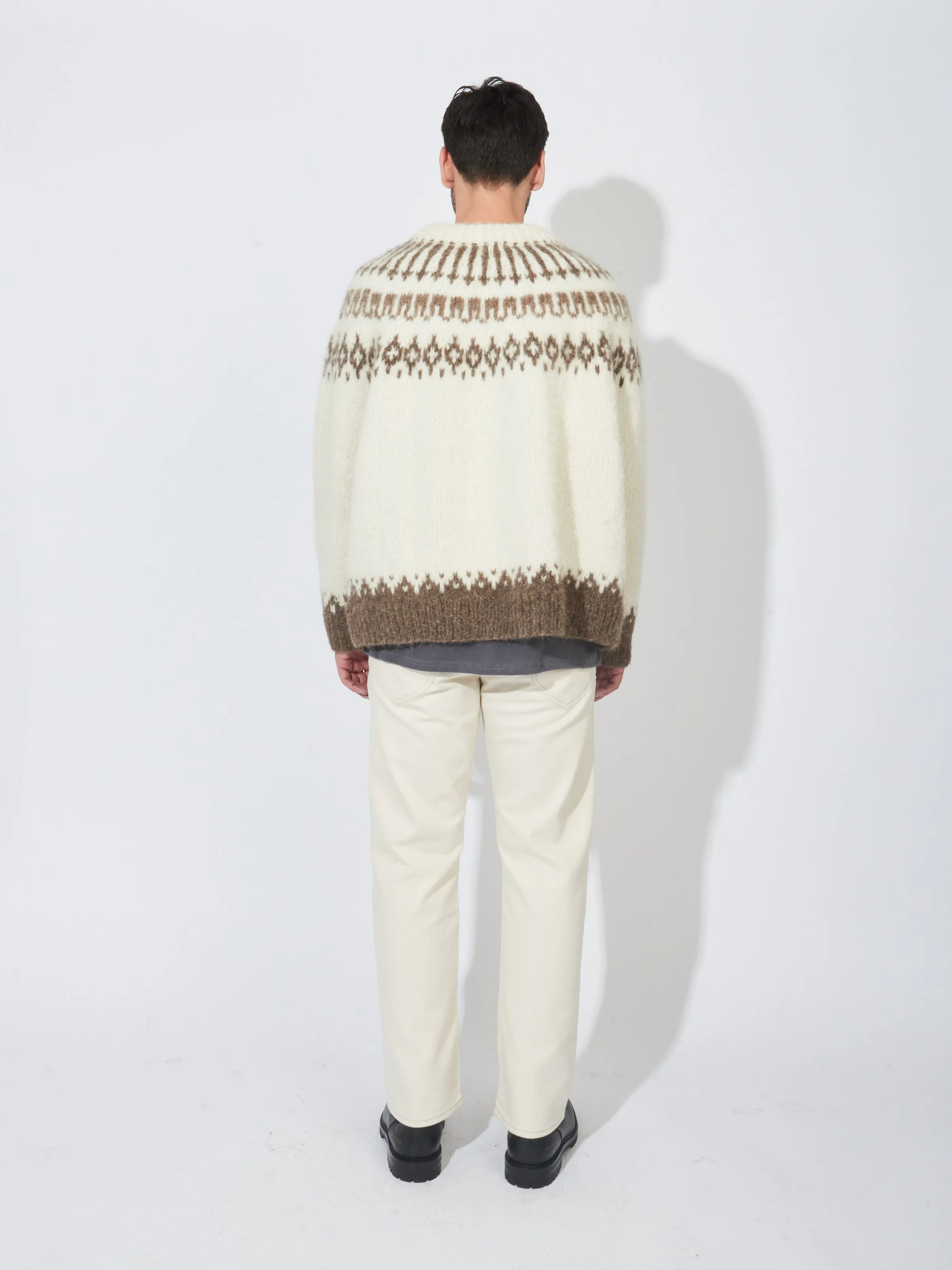 Ecru Branch Yoke Sweater