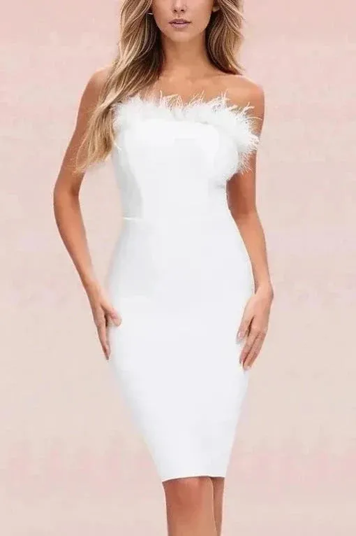 Erin Bodycon Dress - Pearl White