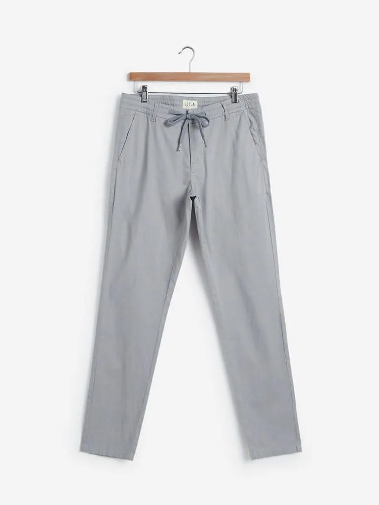 ETA Light Grey Slim Fit Chinos