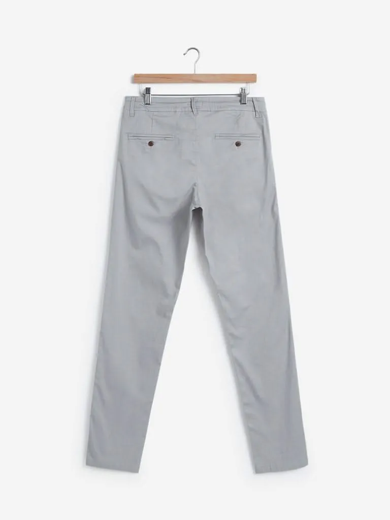 ETA Light Grey Slim Fit Chinos