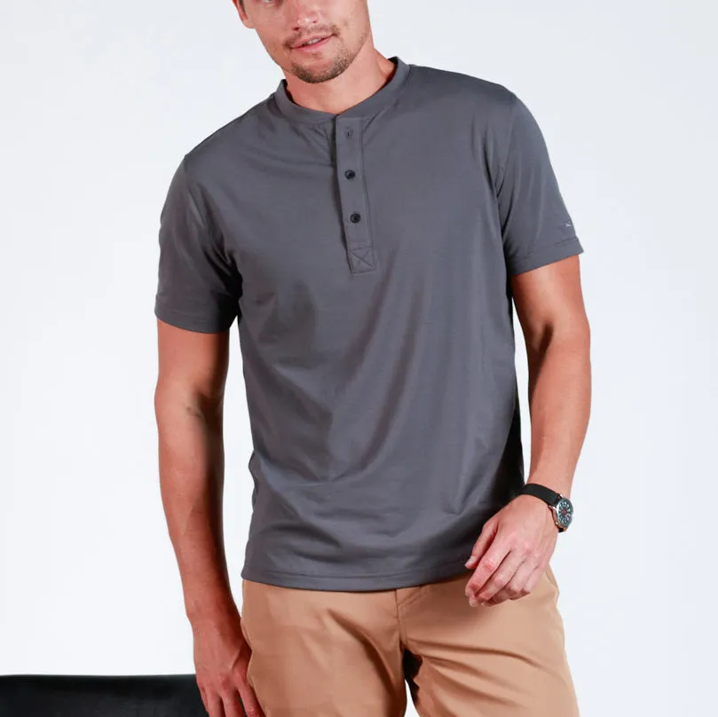 Everyday Henley Short Sleeve in Graphite