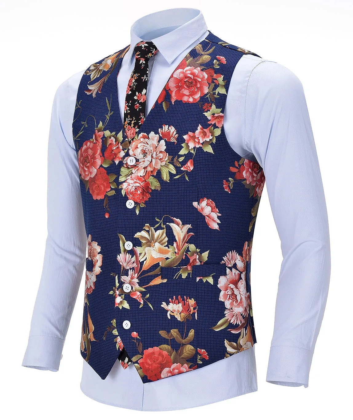 Fashion Waistcoat Patterned V Neck Suit Vest