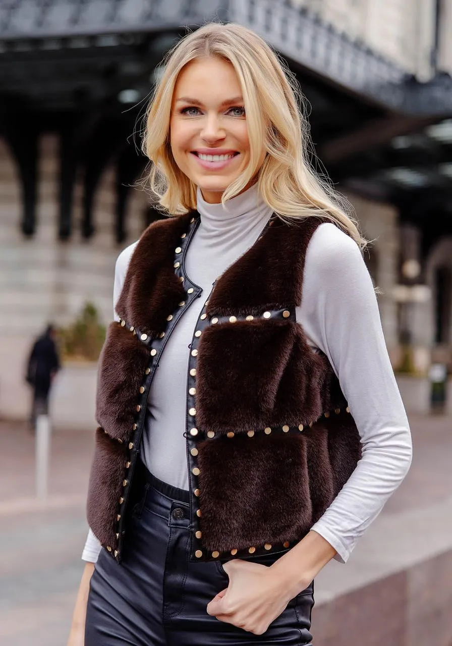 Faux fur vest