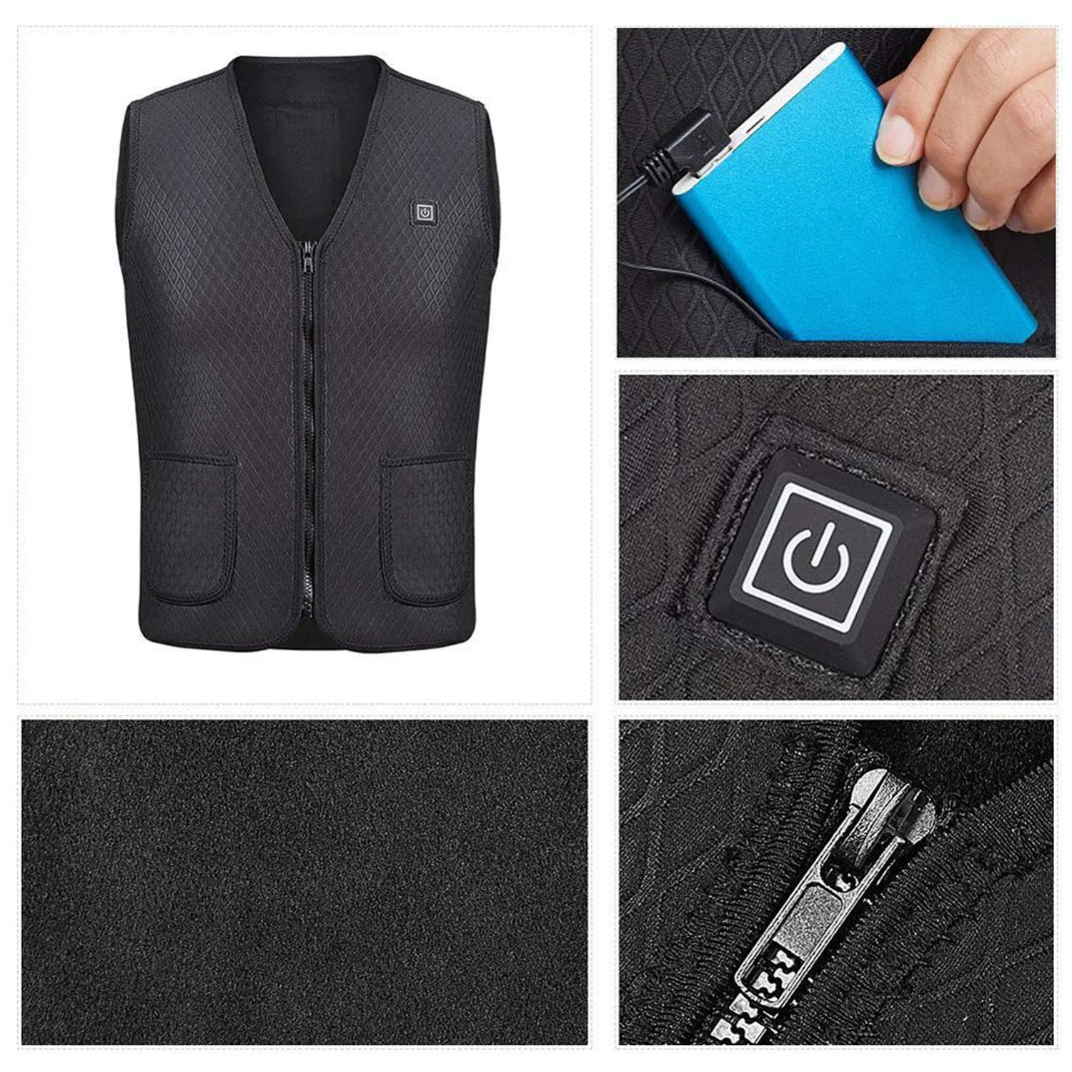 FLEXIBLE USB RECHARGEABLE INFRARED HEATING VEST