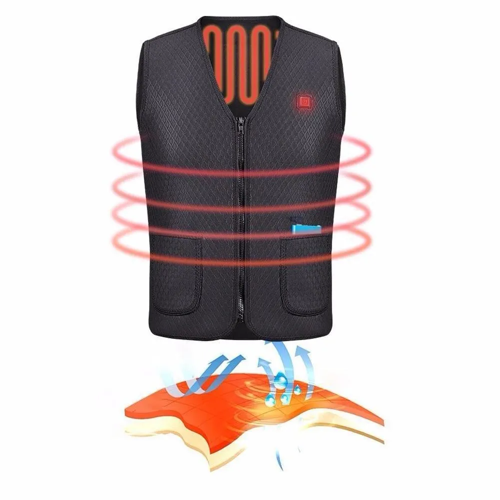 FLEXIBLE USB RECHARGEABLE INFRARED HEATING VEST