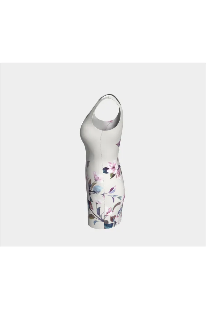 Floral Bodycon Dress in Cream