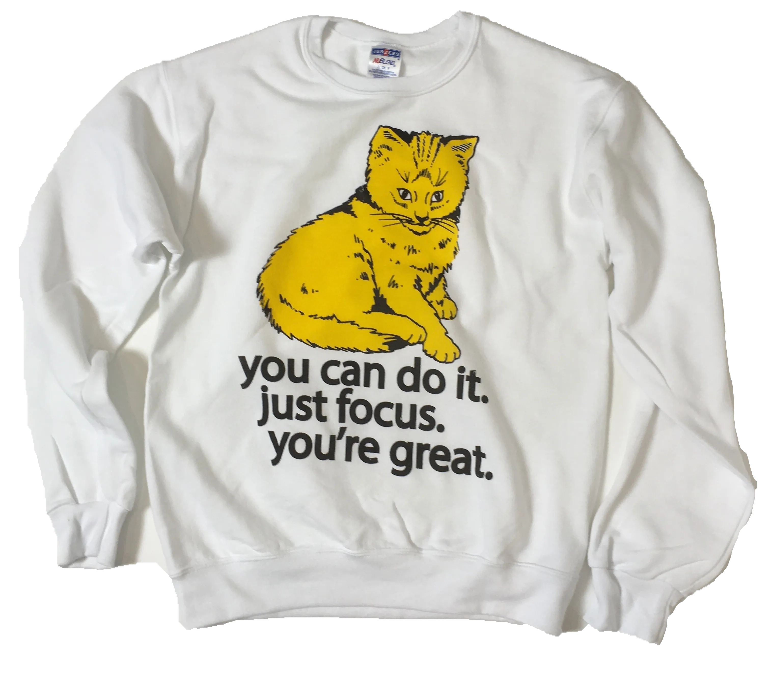 Focus Cat Sweatshirt - Golden Sun