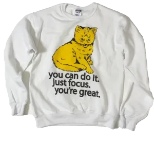 Focus Cat Sweatshirt - Golden Sun