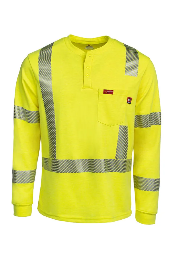 FR Hi-Viz Henley Shirt | 7oz. Inherent Blend | Class 3