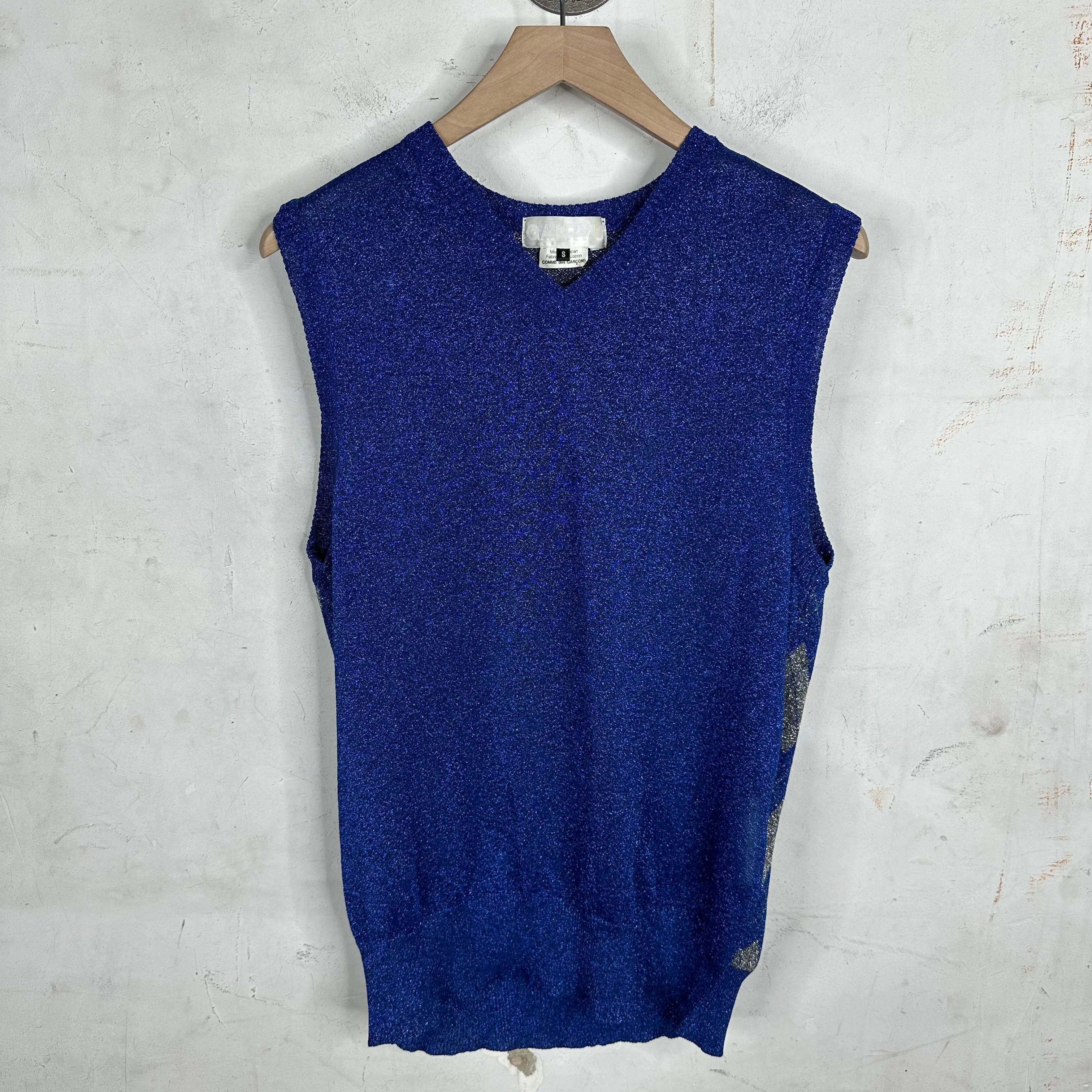 Ganryu Sparkly Argyle Sweater Vest