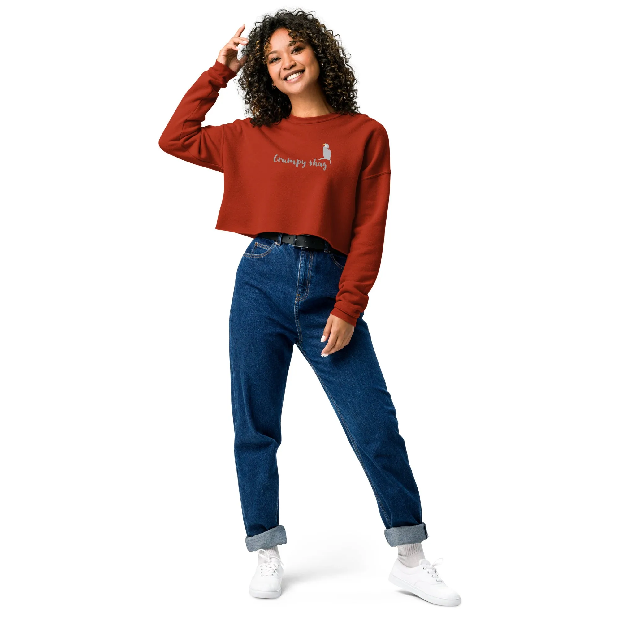 Grumpy shag Crop Sweatshirt