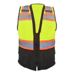 Hi Vis Green Vest - Black Bottom