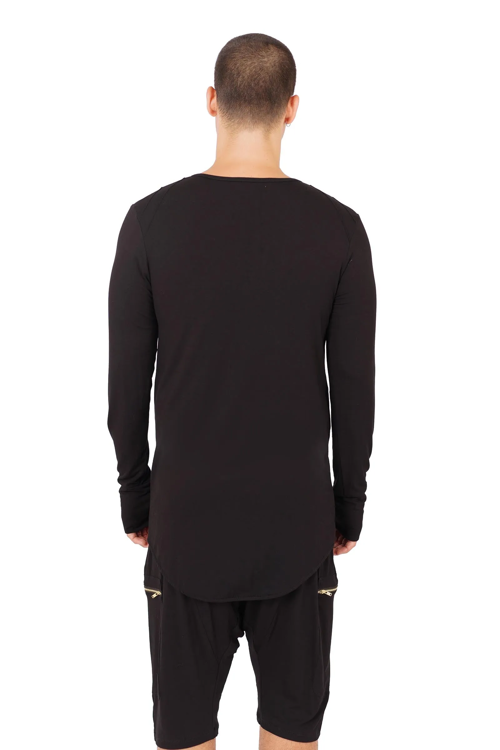 Hollywood Mens Long Sleeve Henley