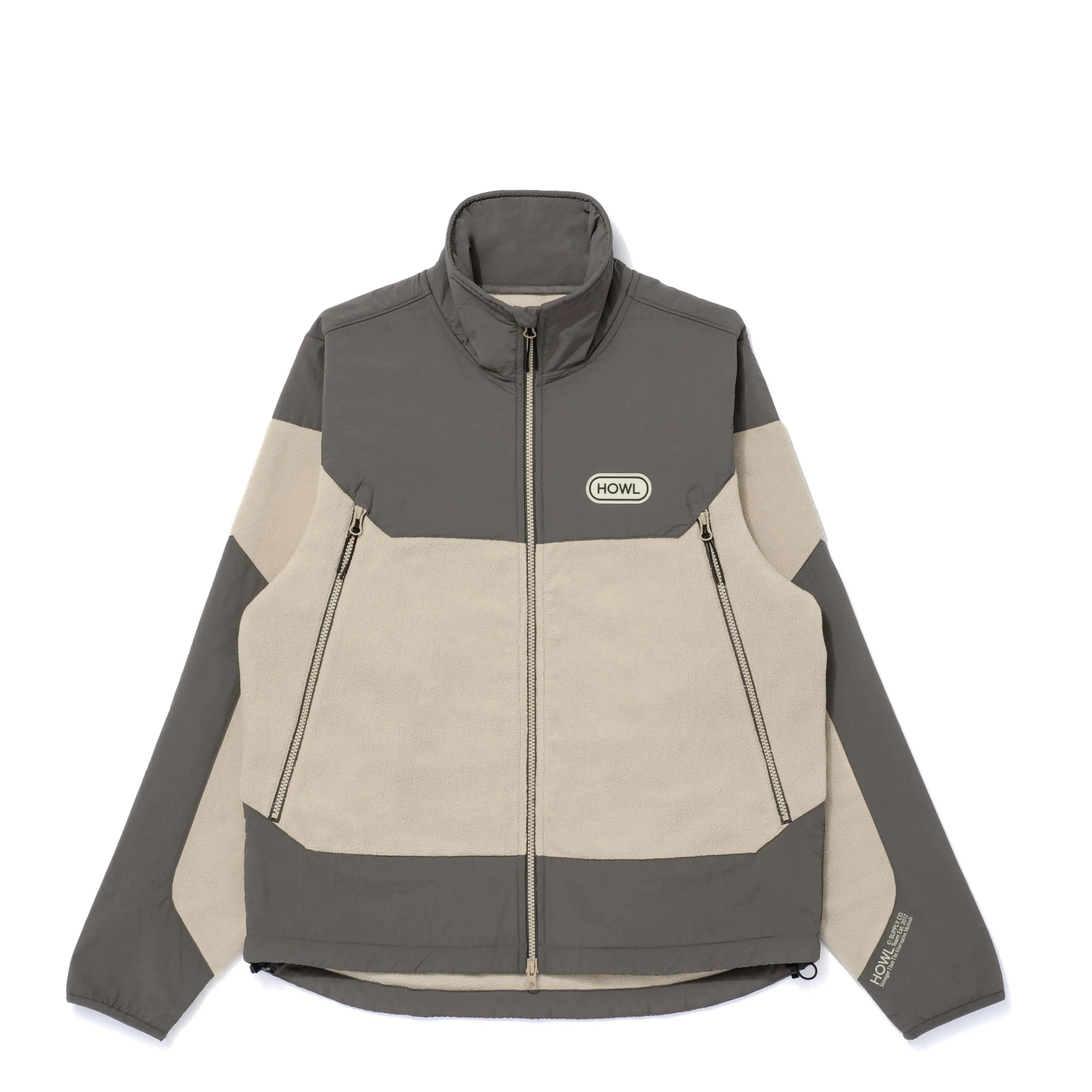 Howl 2024 Zip Polar Fleece Jacket - Marshmallow/Grey