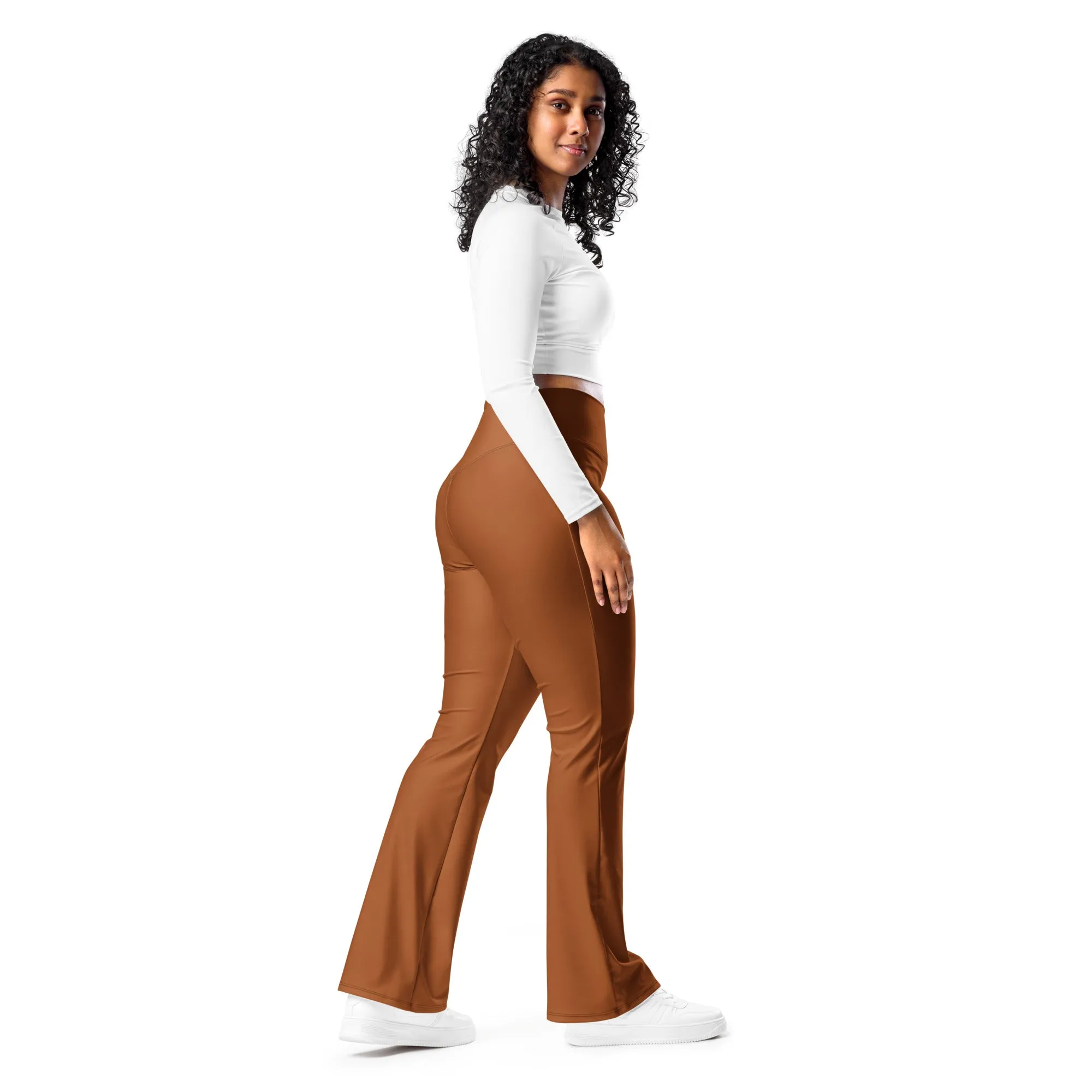 Humble Sportswear™ Women's Coco Brown Flare Leggings